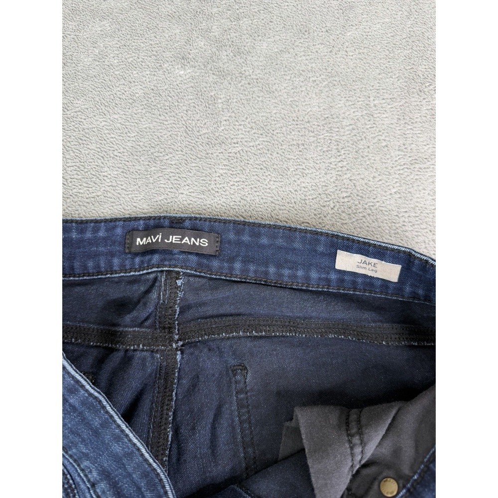 Mavi Jeans Jake Slim Leg Men's Size 34X32 Blue Dark Wash - Picture 4 of 11